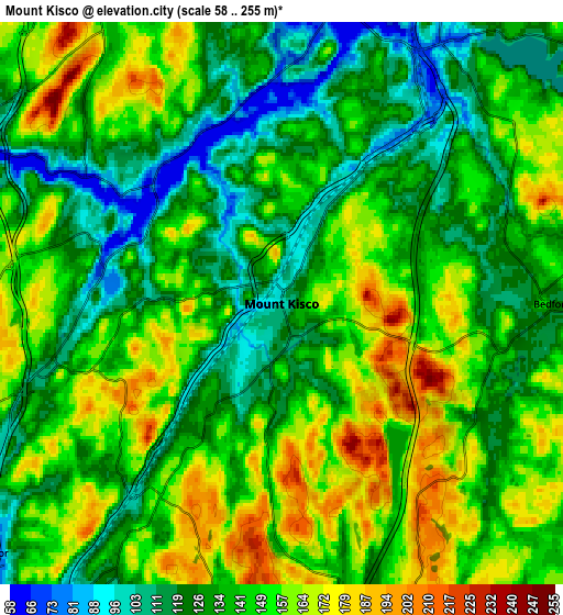 Zoom OUT 2x Mount Kisco, United States elevation map