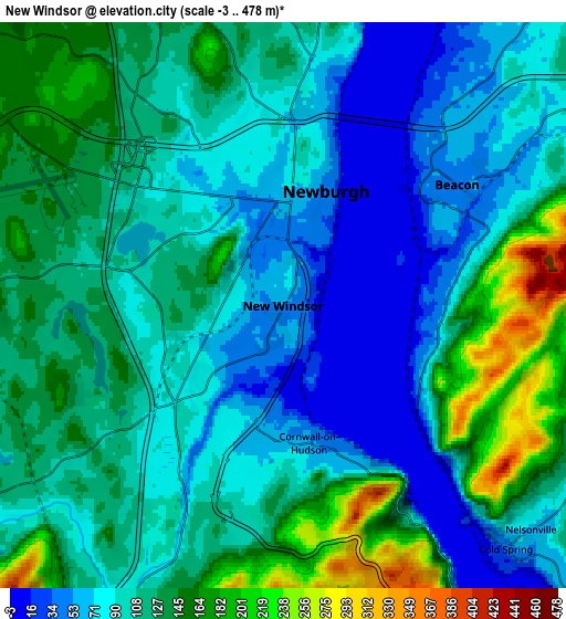 Zoom OUT 2x New Windsor, United States elevation map