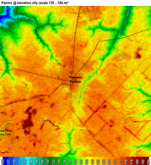 Zoom OUT 2x Panino, Russia elevation map