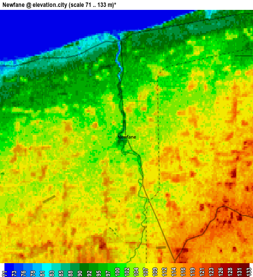 Zoom OUT 2x Newfane, United States elevation map