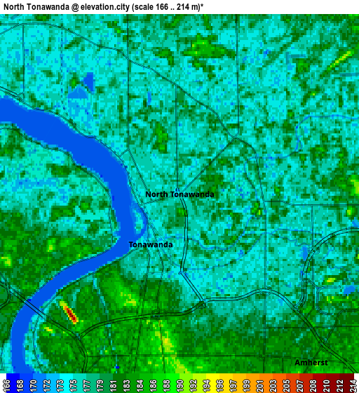 Zoom OUT 2x North Tonawanda, United States elevation map