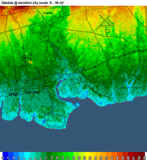 Zoom OUT 2x Oakdale, United States elevation map