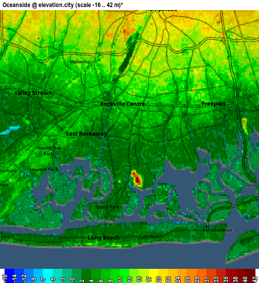 Zoom OUT 2x Oceanside, United States elevation map