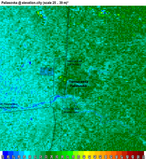 Zoom OUT 2x Pallasovka, Russia elevation map