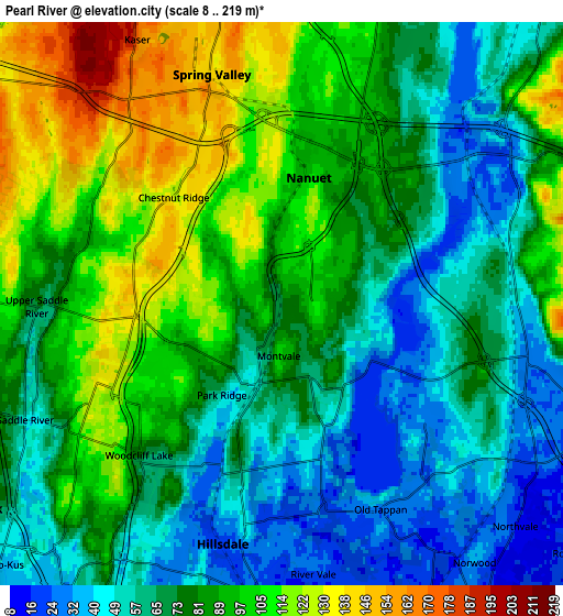 Zoom OUT 2x Pearl River, United States elevation map