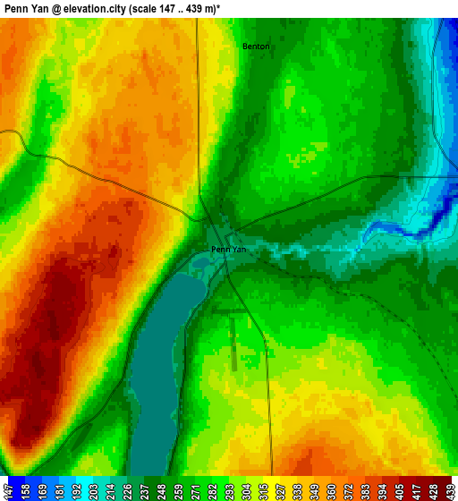 Zoom OUT 2x Penn Yan, United States elevation map