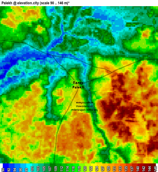 Zoom OUT 2x Palekh, Russia elevation map