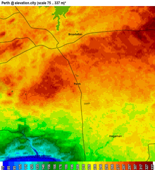 Zoom OUT 2x Perth, United States elevation map