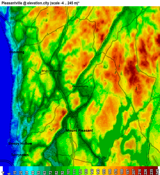 Zoom OUT 2x Pleasantville, United States elevation map