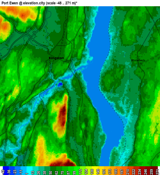 Zoom OUT 2x Port Ewen, United States elevation map