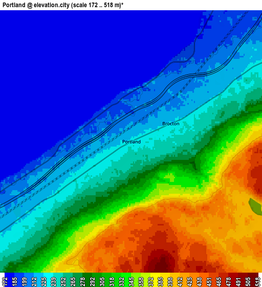 Zoom OUT 2x Portland, United States elevation map