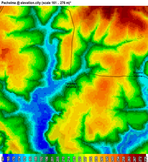 Zoom OUT 2x Pachelma, Russia elevation map