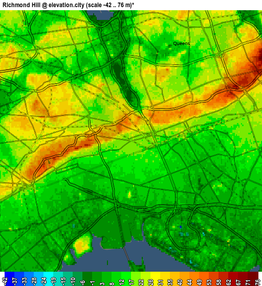 Zoom OUT 2x Richmond Hill, United States elevation map