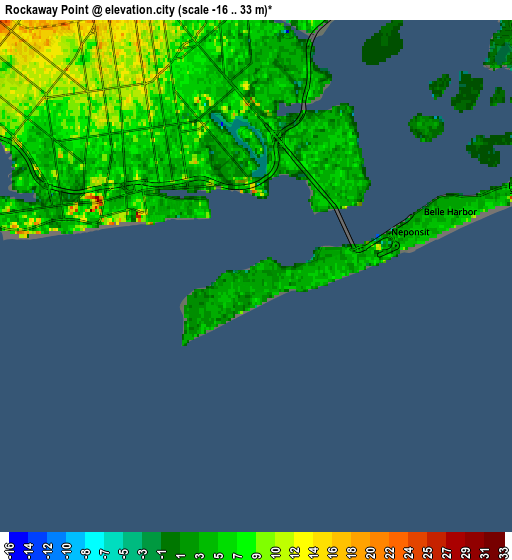 Zoom OUT 2x Rockaway Point, United States elevation map