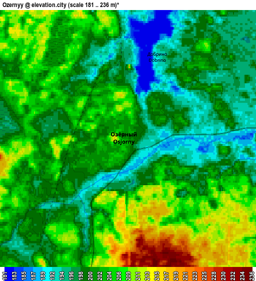 Zoom OUT 2x Ozërnyy, Russia elevation map