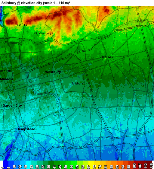 Zoom OUT 2x Salisbury, United States elevation map