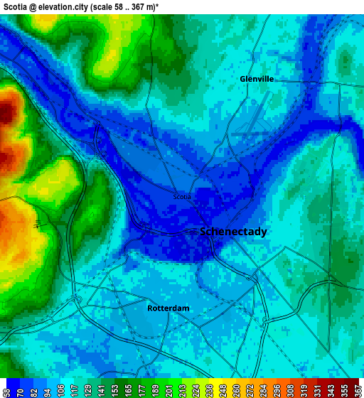 Zoom OUT 2x Scotia, United States elevation map