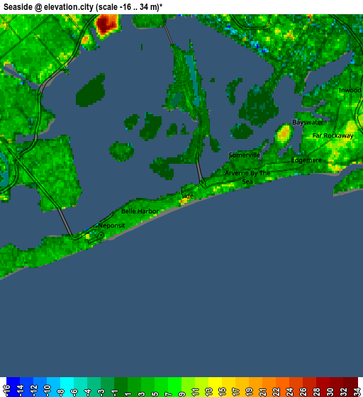 Zoom OUT 2x Seaside, United States elevation map