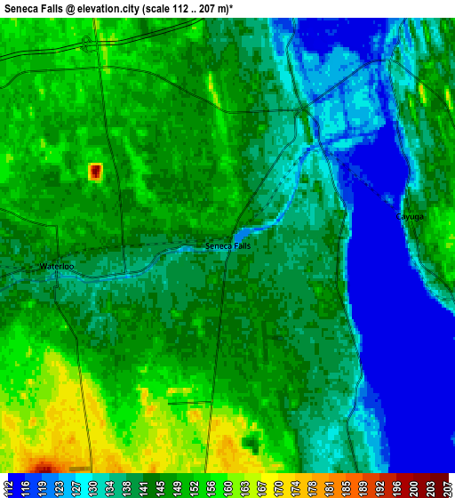 Zoom OUT 2x Seneca Falls, United States elevation map