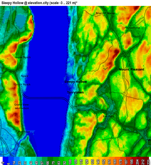 Zoom OUT 2x Sleepy Hollow, United States elevation map