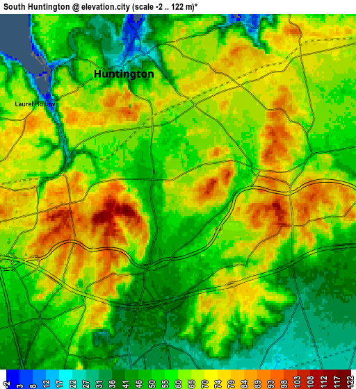 Zoom OUT 2x South Huntington, United States elevation map