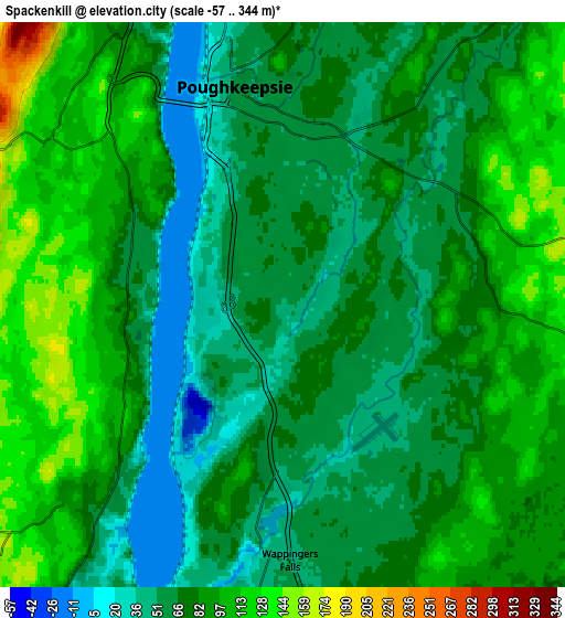 Zoom OUT 2x Spackenkill, United States elevation map