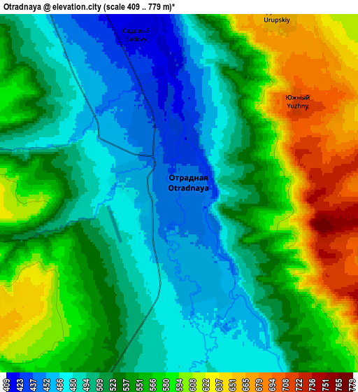 Zoom OUT 2x Otradnaya, Russia elevation map