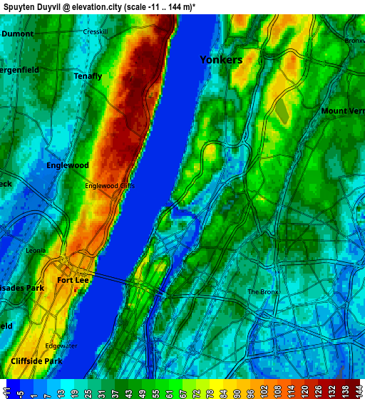 Zoom OUT 2x Spuyten Duyvil, United States elevation map