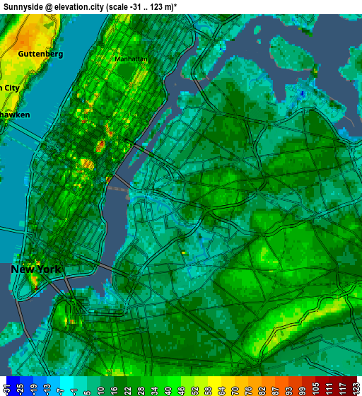 Zoom OUT 2x Sunnyside, United States elevation map