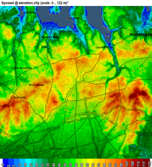 Zoom OUT 2x Syosset, United States elevation map