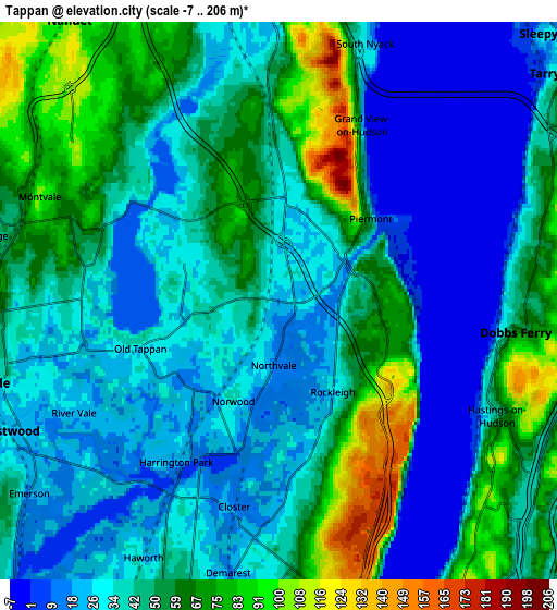 Zoom OUT 2x Tappan, United States elevation map