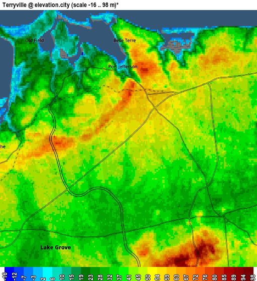 Zoom OUT 2x Terryville, United States elevation map