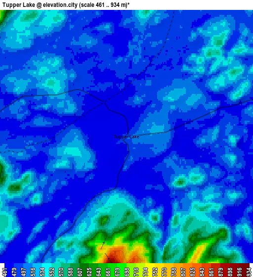 Zoom OUT 2x Tupper Lake, United States elevation map