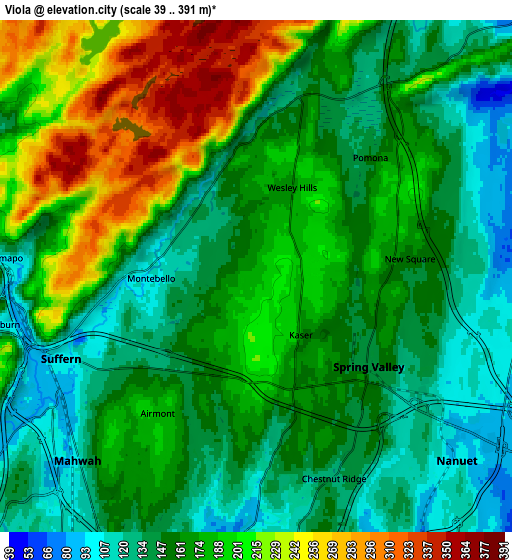 Zoom OUT 2x Viola, United States elevation map