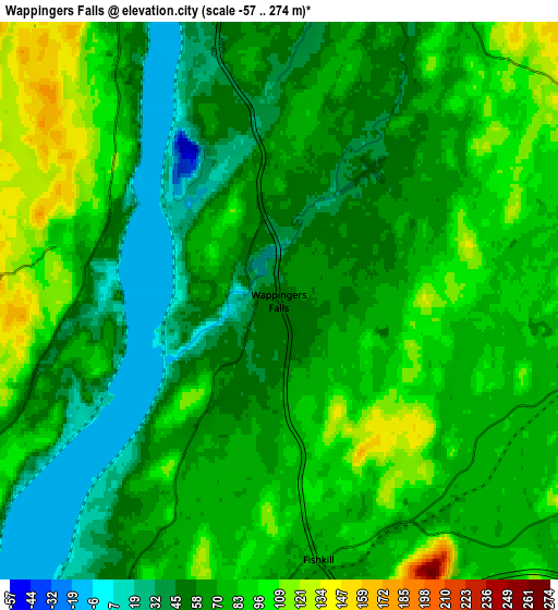 Zoom OUT 2x Wappingers Falls, United States elevation map