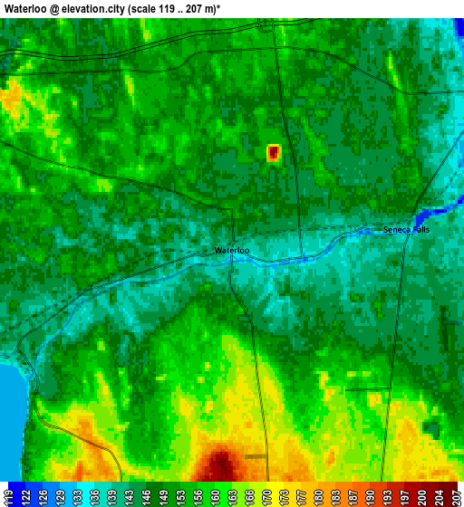 Zoom OUT 2x Waterloo, United States elevation map