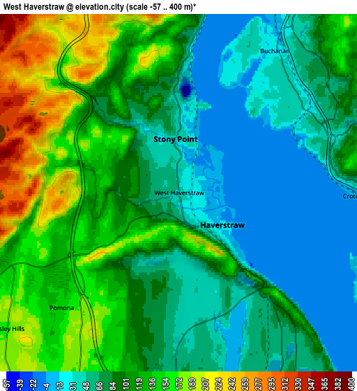 Zoom OUT 2x West Haverstraw, United States elevation map