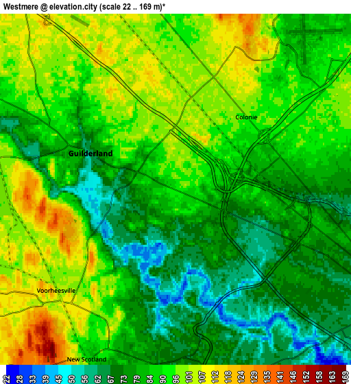 Zoom OUT 2x Westmere, United States elevation map