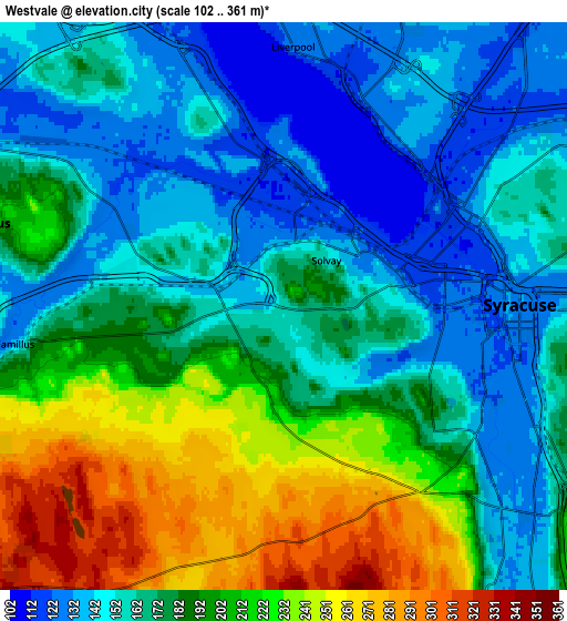 Zoom OUT 2x Westvale, United States elevation map