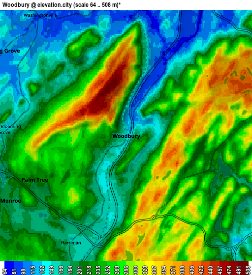 Zoom OUT 2x Woodbury, United States elevation map