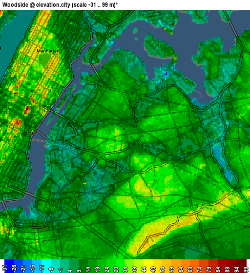 Zoom OUT 2x Woodside, United States elevation map