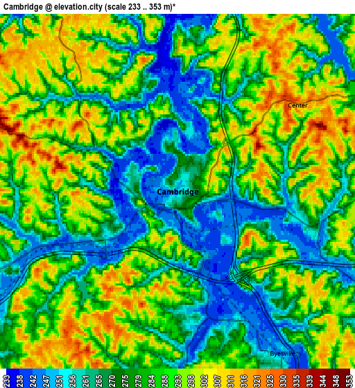 Zoom OUT 2x Cambridge, United States elevation map