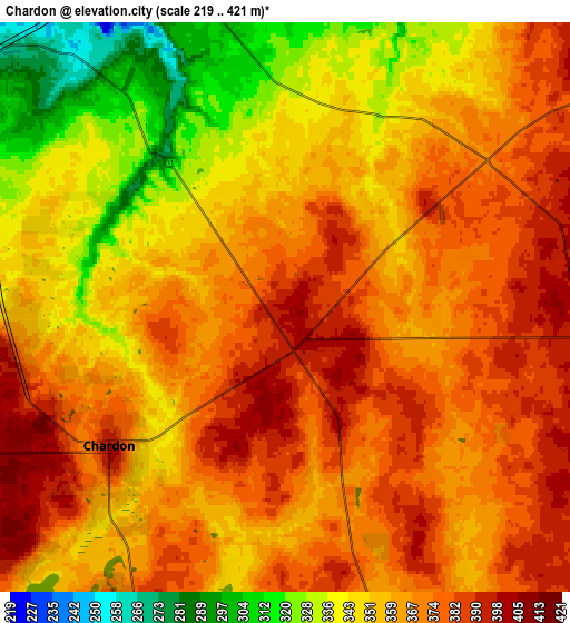 Zoom OUT 2x Chardon, United States elevation map