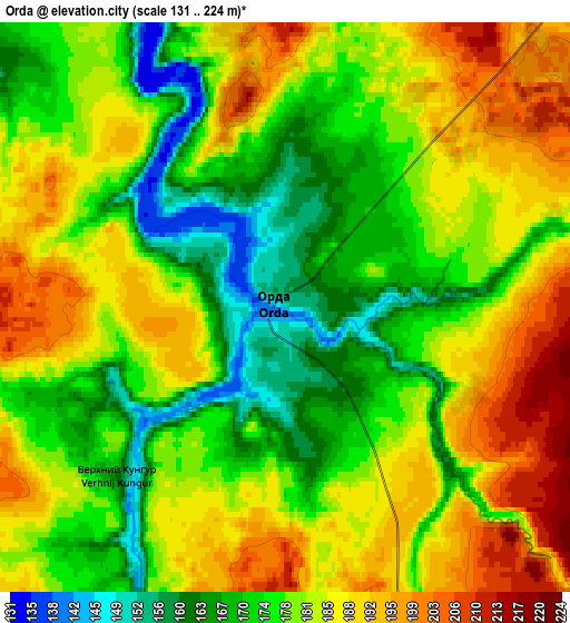 Zoom OUT 2x Orda, Russia elevation map