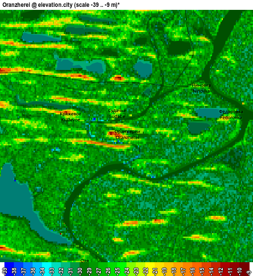 Zoom OUT 2x Oranzherei, Russia elevation map