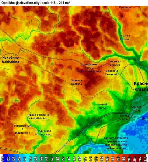 Zoom OUT 2x Opalikha, Russia elevation map