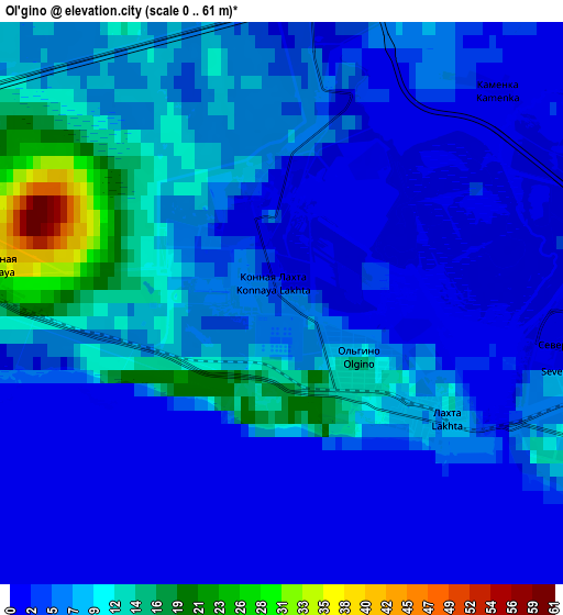 Zoom OUT 2x Ol’gino, Russia elevation map