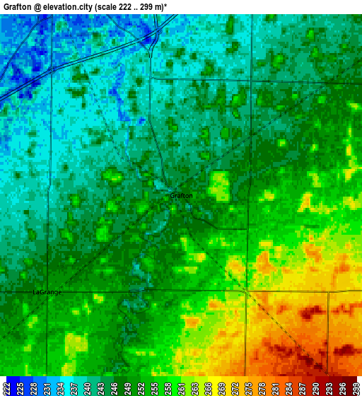 Zoom OUT 2x Grafton, United States elevation map