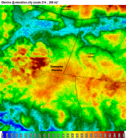 Zoom OUT 2x Olenino, Russia elevation map