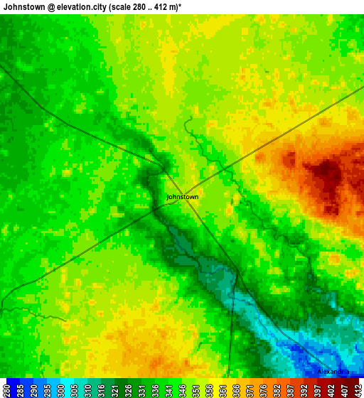 Zoom OUT 2x Johnstown, United States elevation map